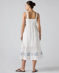 Levi's Women's Mimi Square Neck Tiered Midi Dress