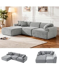 Streamdale Furniture Modular Sectional Sofa Couch, Detachable & Washable, Convertible L-Shape