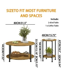 Streamdale Furniture 3-Piece Coffee and End Table Set