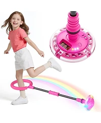 HopeRock Skip Ball Toy for Girls Ages 6-10,Girl Birthday Gifts,3 Fun Modes,Flashing Light-Up Wheel,Led Digital Counter,Replaceable Battery
