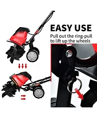 Mecale 17 Inch 10 Amp Corded Electric Tiller and Cultivator with 9-Inch Tilling Depth