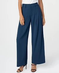 Liverpool Los Angeles Petite High-Rise Pleated Wide-Leg Trousers