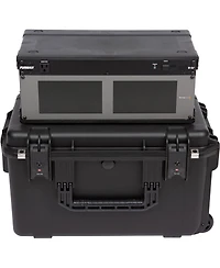 Skb iSeries 4RU Injection Molded Fly Rack Waterproof Wheeled Case, 9" Depth