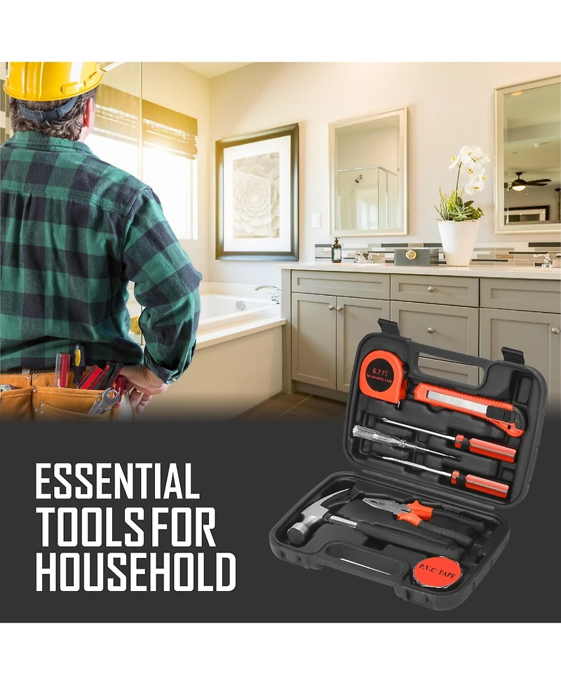 Pursonic Power and Repair Kit: Rechargeable Electric Screwdriver and 9-Piece Handy Tool Set