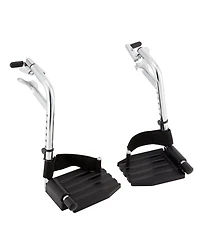 Invacare Wheelchair Legrest with Heel Loops, Swing Away Design and Flip Up Composite Footplate