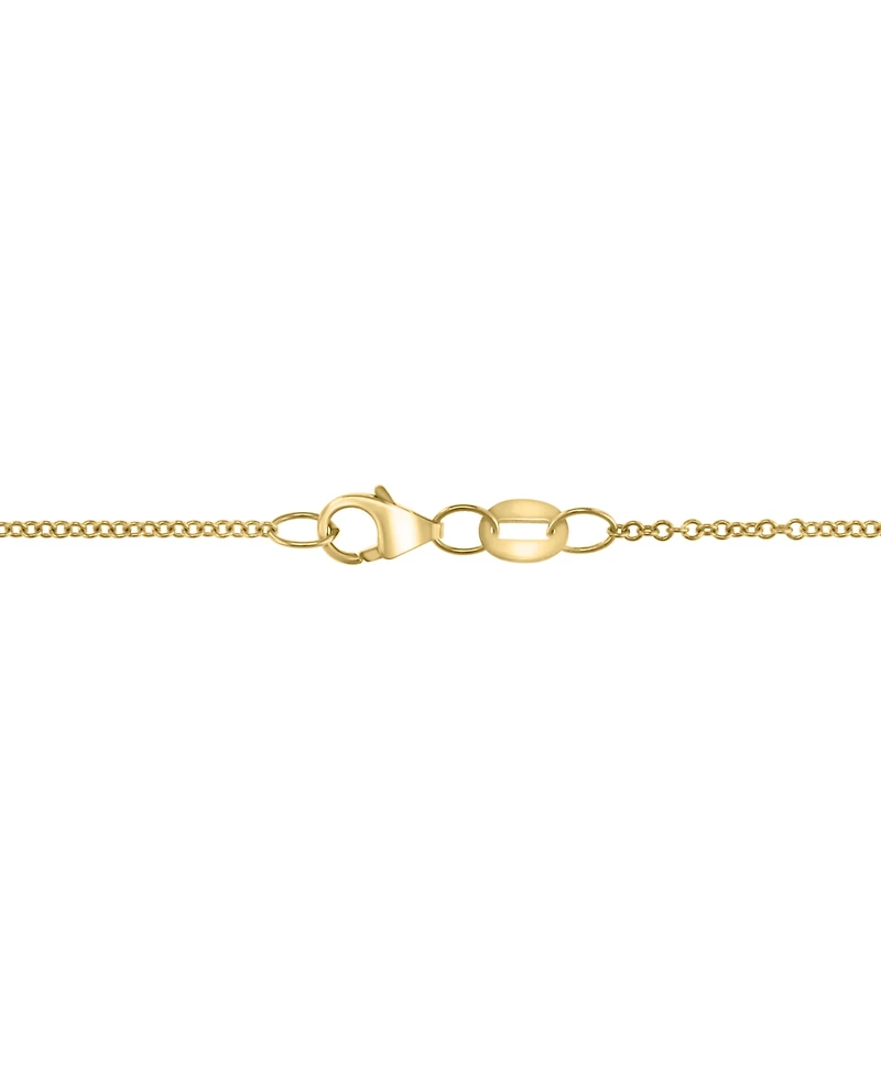 Effy Collection SimulatedPearl (0.75mm) & Diamond Accent (0.04 ct. t.w.) Pendant Necklace in Gold Over Silver