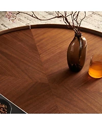 Streamdale Furniture Circular Coffee Table for Living Rooms and Offices