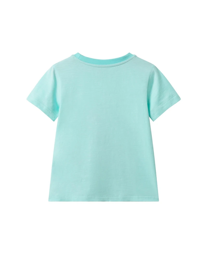 Andy & Evan Toddler Boys Toddler/Child Aqua Easter Dinosaur Graphic Tee