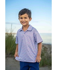 Florence Eiseman Little Boys Stripe Print Performance Knit Polo