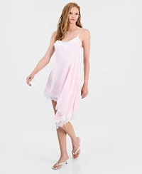 Bar Iii Women's Asymmetrical Satin Slip Dress, Macy's Exclusive