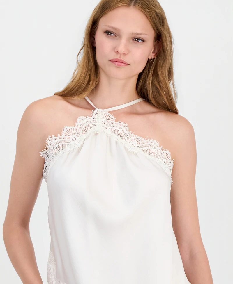 Bar Iii Women's Asymmetrical Satin Top, Macy's Exclusive