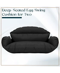 LeisureMod 2-Person Polyester Cushions for Swing Chairs and Hammocks