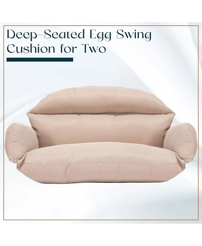LeisureMod 2-Person Polyester Cushions for Swing Chairs and Hammocks