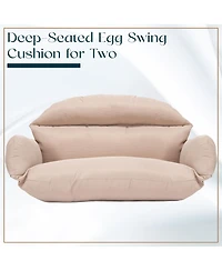 LeisureMod 2-Person Polyester Cushions for Swing Chairs and Hammocks