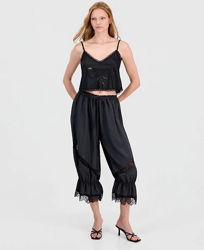 And Now This Women's Lace-Trim Balloon Pants, Macy's Exclusive