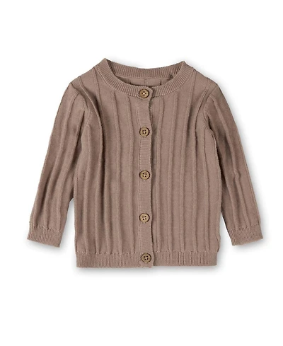 MeMoi Little Girls 3D Knit Cotton Ribbed Long-Sleeve Cardigan