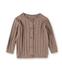 MeMoi Little Girls 3D Knit Cotton Ribbed Long-Sleeve Cardigan
