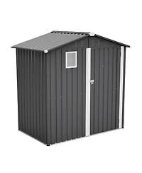 Mondawe 6FT x 4FT Metal Outdoor Storage Shed, Steel Utility Tool Shed Storage House