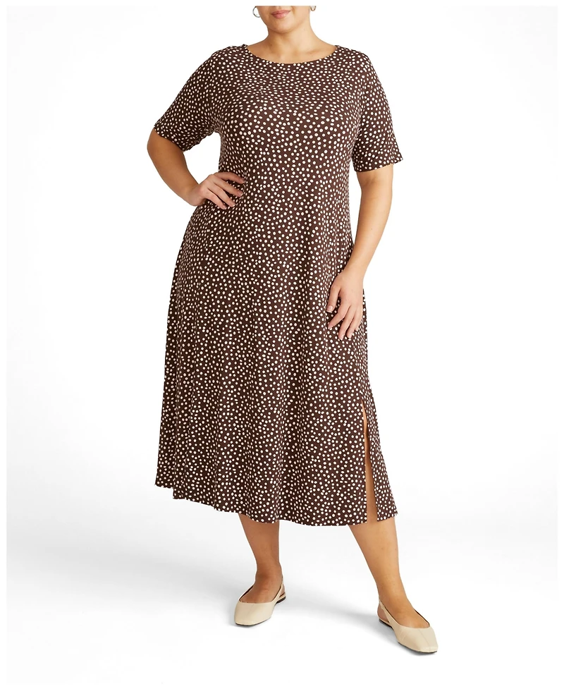 Universal Standard Plus Serena Boatneck Divine Jersey Dress