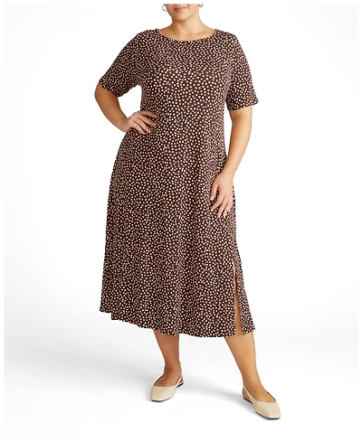 Universal Standard Plus Serena Boatneck Divine Jersey Dress