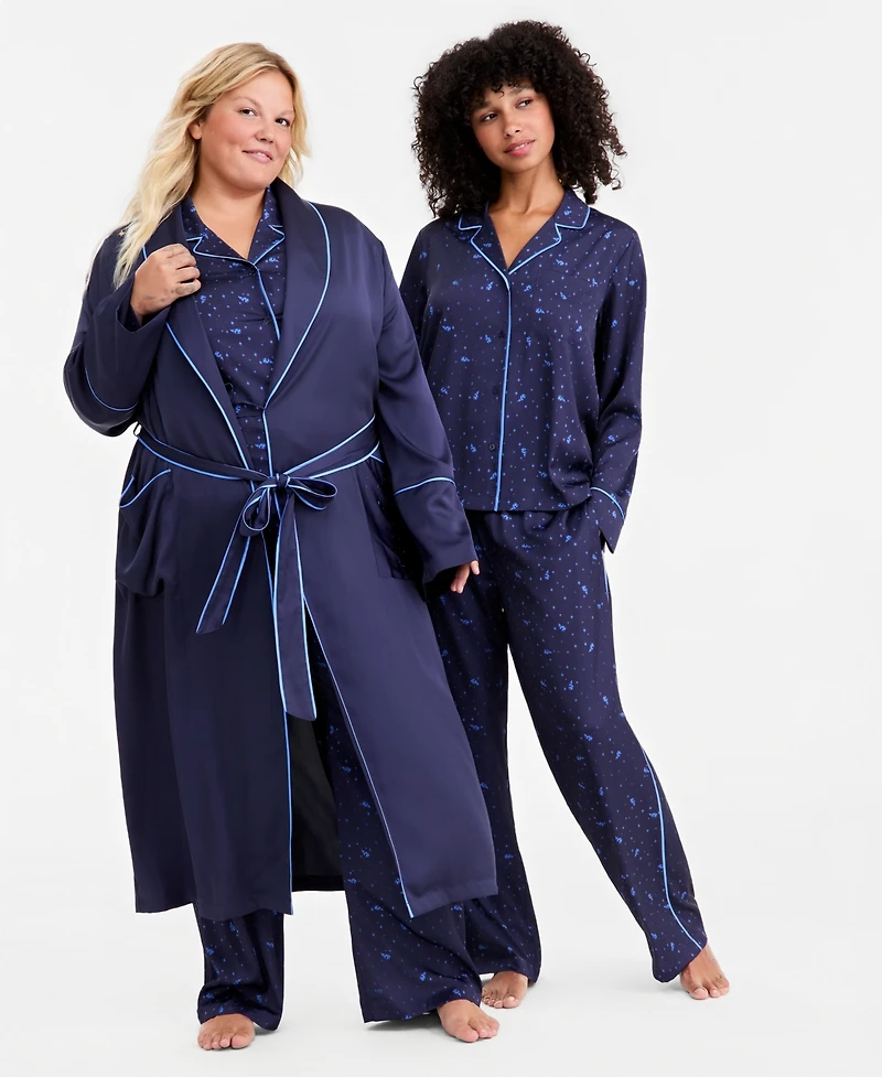 Disney | Macy's Women's Sorcerer's Apprentice Mickey Satin Pajama Set, Exclusive