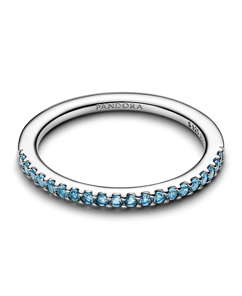 Pandora Sparkling Purple Half-Eternity Band Ring