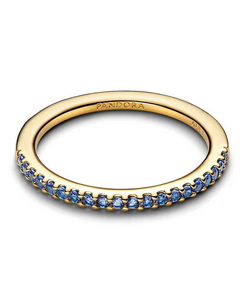 Pandora Sparkling Green Half-Eternity Band Ring