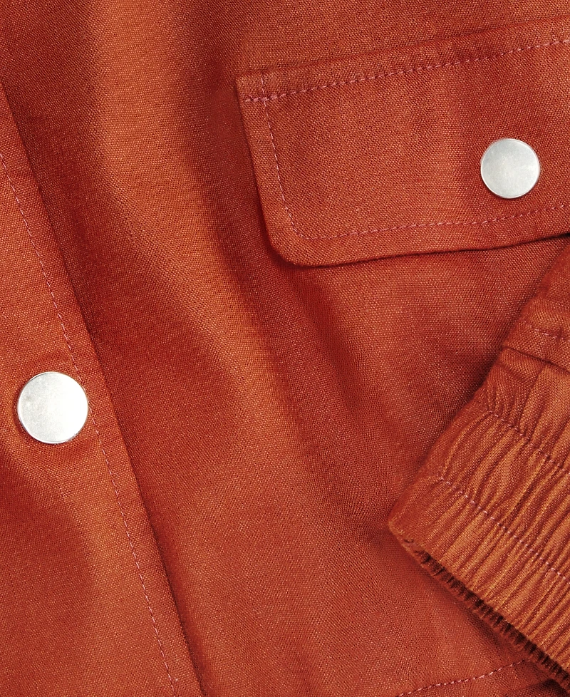 I.n.c. International Concepts Women's Linen-Blend Bomber Jacket, Macy's Exclusive
