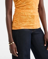 I.n.c. International Concepts Women's Printed Mesh Sleeveless Top, Macy's Exclusive