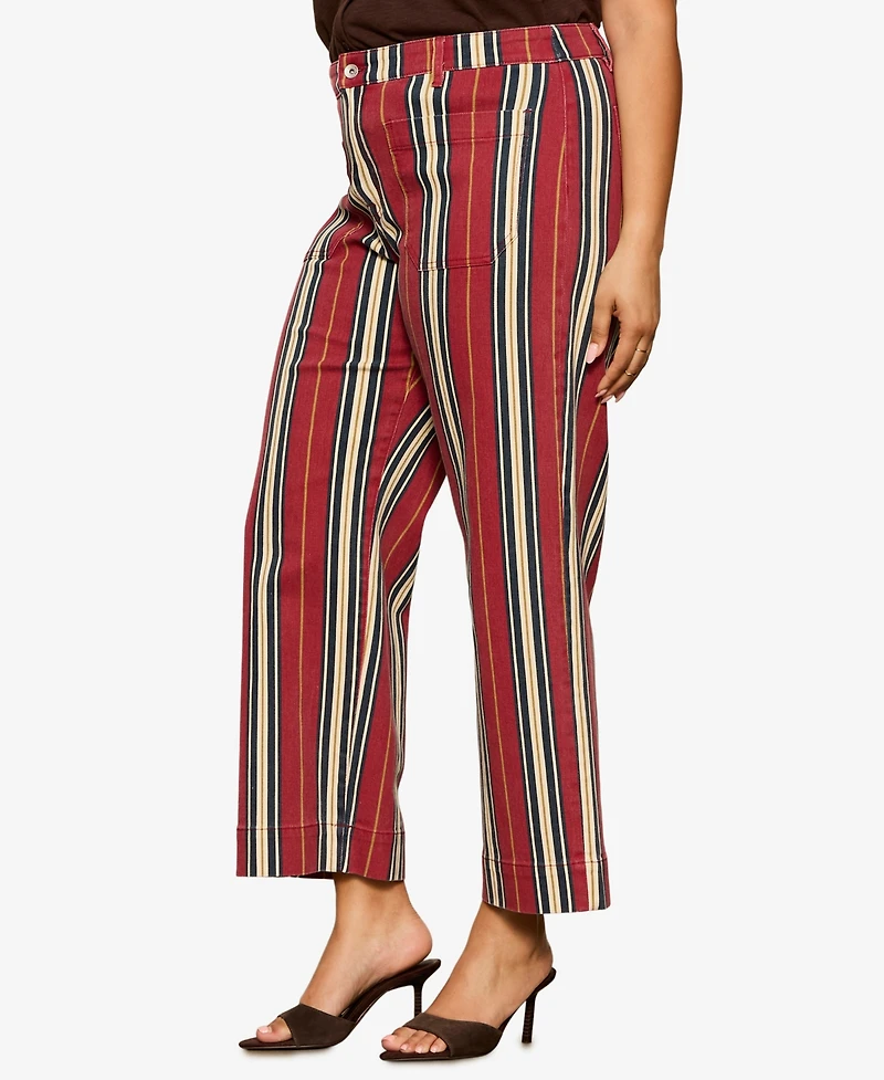 Sanctuary Petite Cotton-Blend Mariner Wide-Leg Jeans