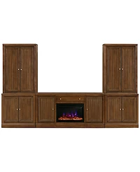 Amren 65" Wood 2 Door Console with Fireplace