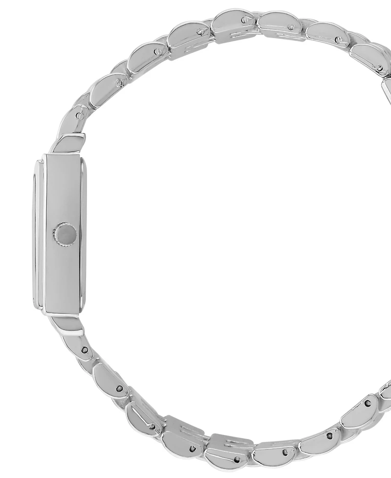 Bcbg Women's Quartz Rectangle Silver Stainless Steel Watch 21mm