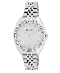 Bcbg Women's Quartz Round Silver Stainless Steel Watch 34mm