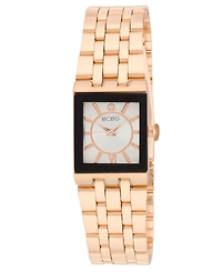 Bcbg Women's Quartz Rectangle Rose Gold Stainless Steel Watch 22mm