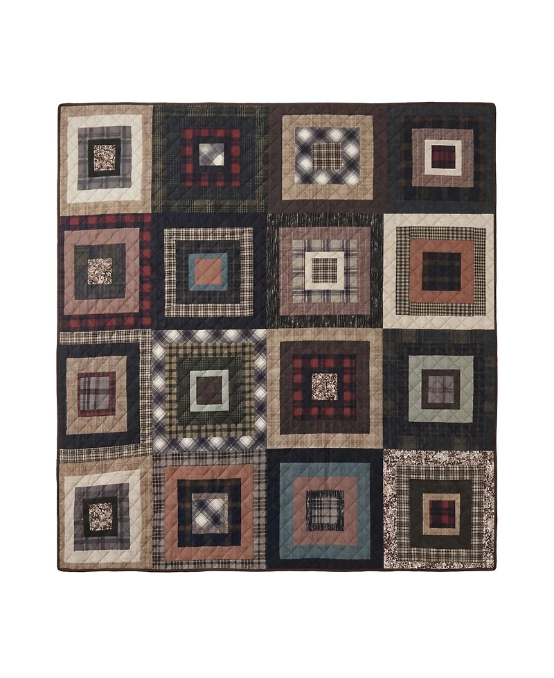 Donna Sharp Lodge Square Reversible Throw, 50"x 60"