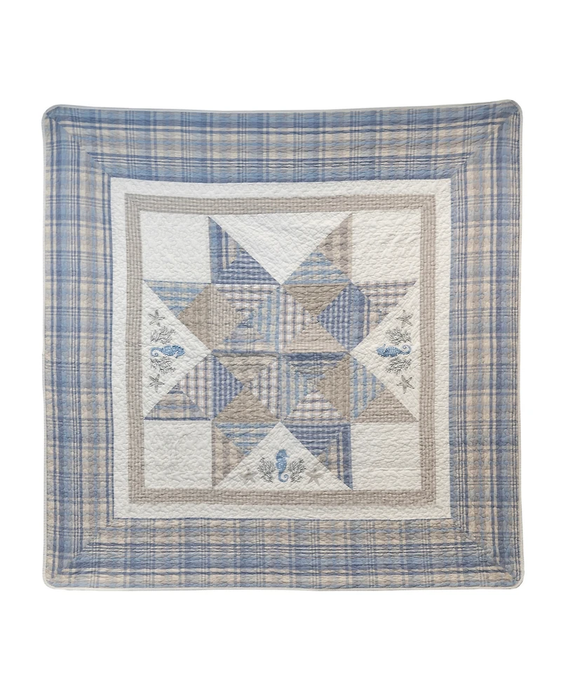 Donna Sharp Coastal Star Cotton Reversible Throw, 60" x 60"