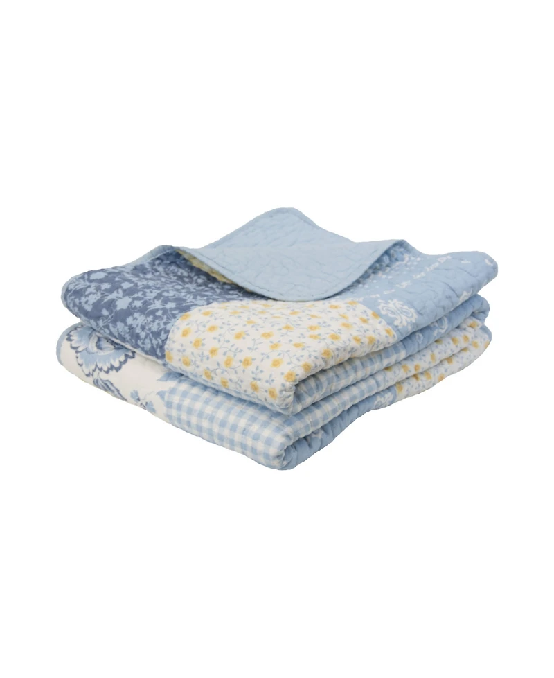 Donna Sharp Spring Flowers Reversible Cotton Throw, 50" x 60"