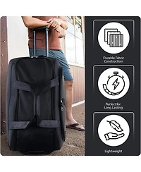 Izod Carol Lightweight Soft Shell Rolling Duffel Bag Luggage Set - 20" Carry-on