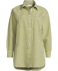 Lands' End Plus Oversized Seersucker Shirt