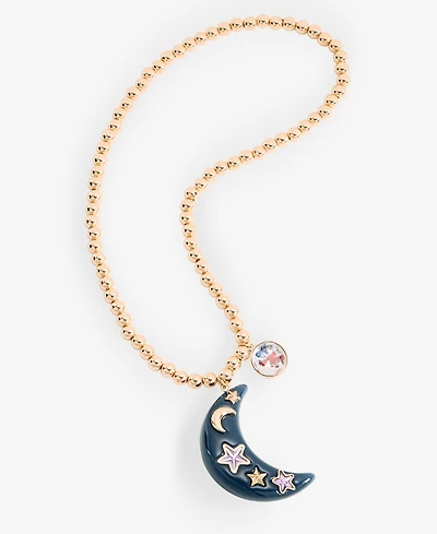 Super Smalls Disney | Macy's Sorcerer's Apprentice Mickey Glow-in-the-Dark Moon Pendant Necklace, Ages 3+, Created for Macy's