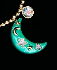 Super Smalls Disney | Macy's Sorcerer's Apprentice Mickey Glow-in-the-Dark Moon Pendant Necklace, Ages 3+, Created for Macy's