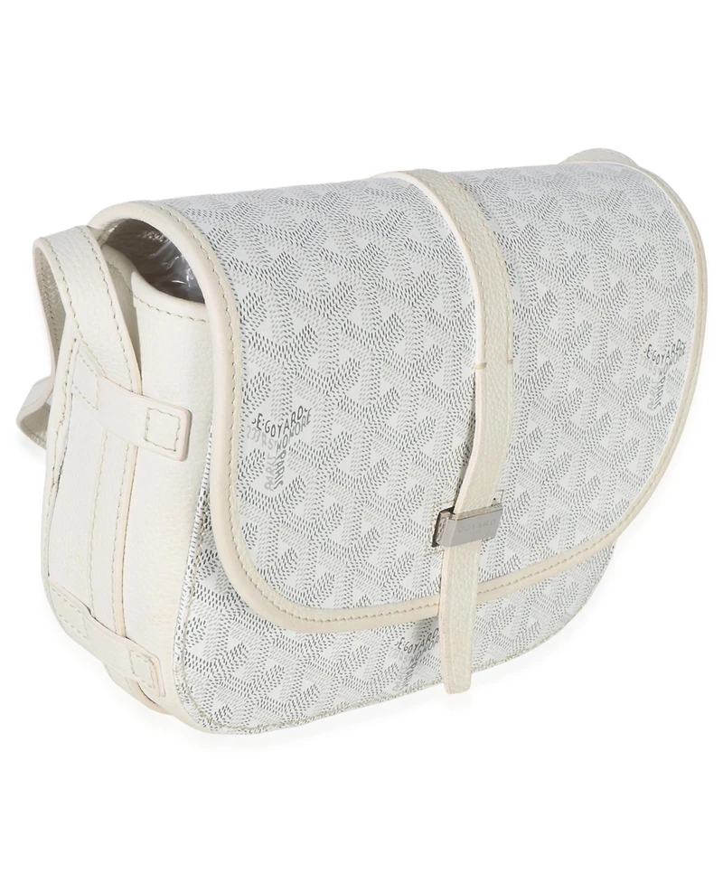 Pre-Owned Goyard White Goyardine Canvas Belvedere Ii Pm