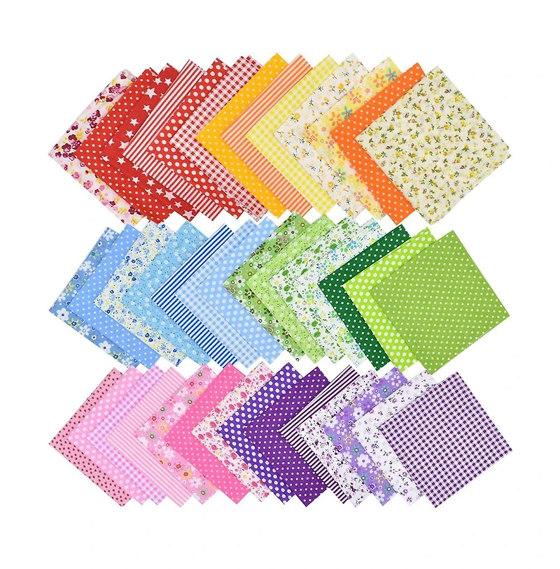 Gnuadz 42piece 10" Floral Cotton Fabric Squares Diy Sewing Patchwork Craft