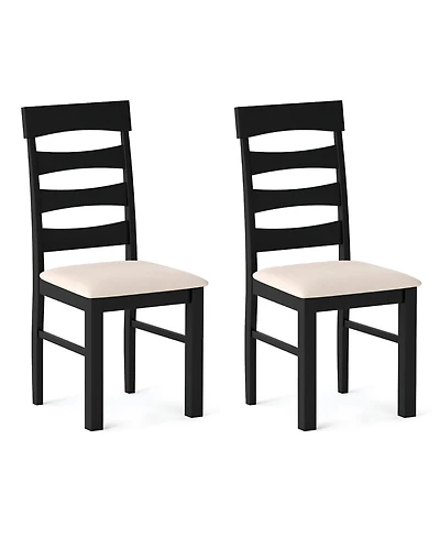 Slickblue Set of 2 High Back Dining Chairs with Comfortable Padded Seat