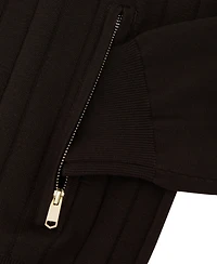 Reiss Men's Marsh Zip Through Wide Ribbed Cardigan Sweater