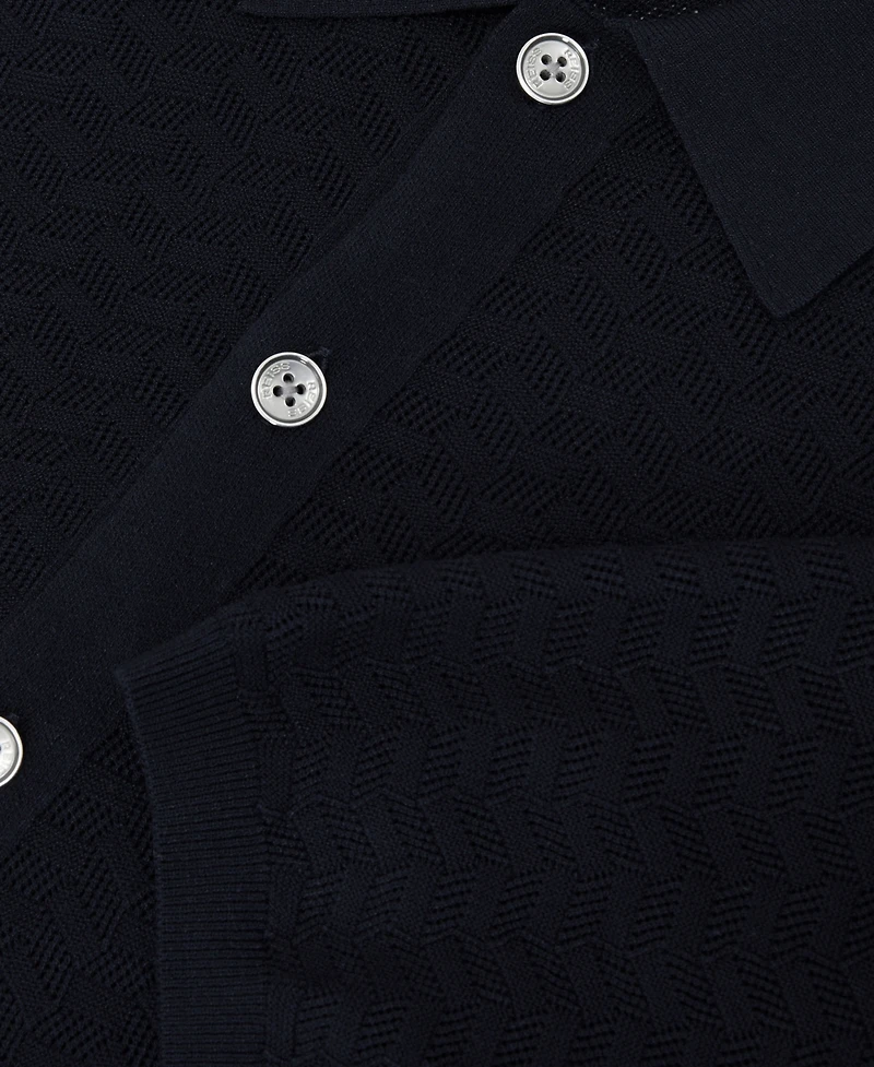 Reiss Men's Phoenix Button Through Textured Shirt