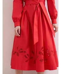 Phase Eight Women's Kim Cutwork Hem Midi Dress