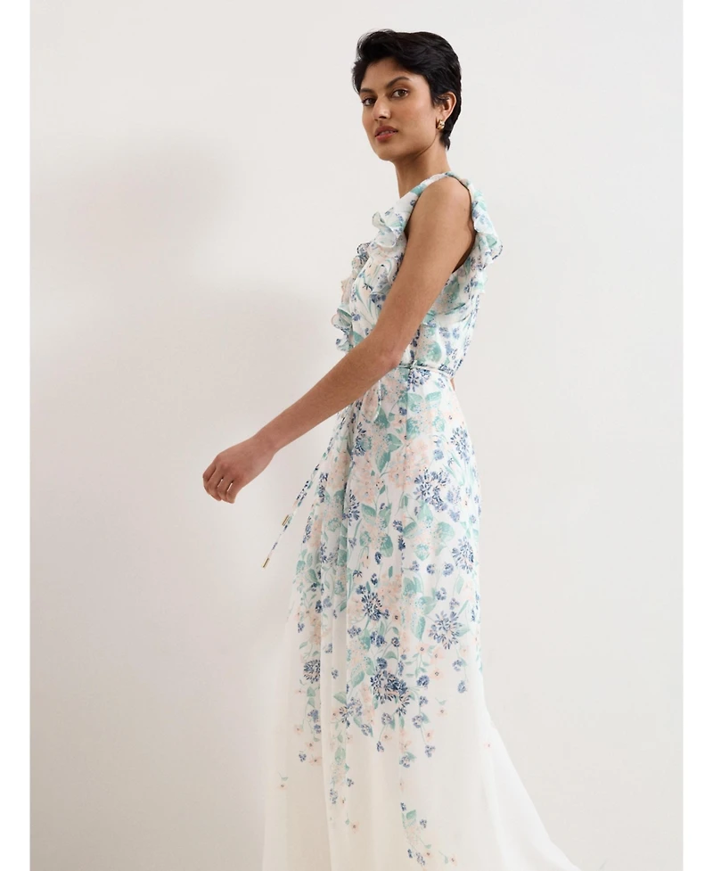 Phase Eight Women's Rachel Floral Ruffle Detail Maxi Dress