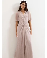 Phase Eight Women's Dorinda Metallic Twist Front Maxi Dress