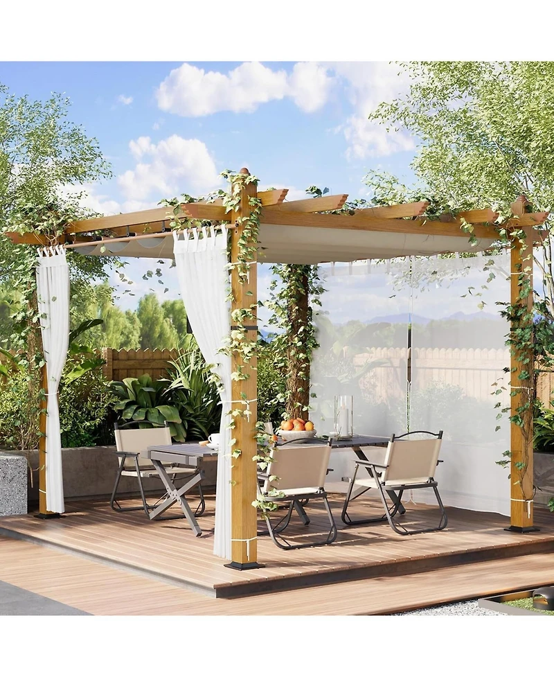 gaomon 10x10Ft Outdoor Uv Protection Aluminum Pergola for Patio, Garden, Backyard